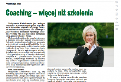 Coaching - więcej niż szkolenia